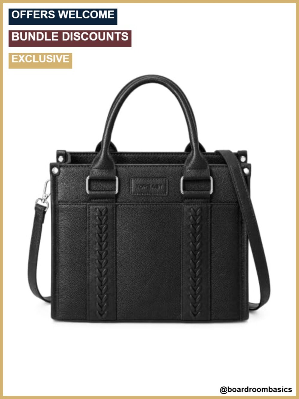 Small Vegan Leather Tote Satchel Crossbody Purse Top Handle